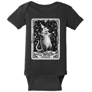 The Birthday Opossum Tarot Card Opossum Baby Bodysuit