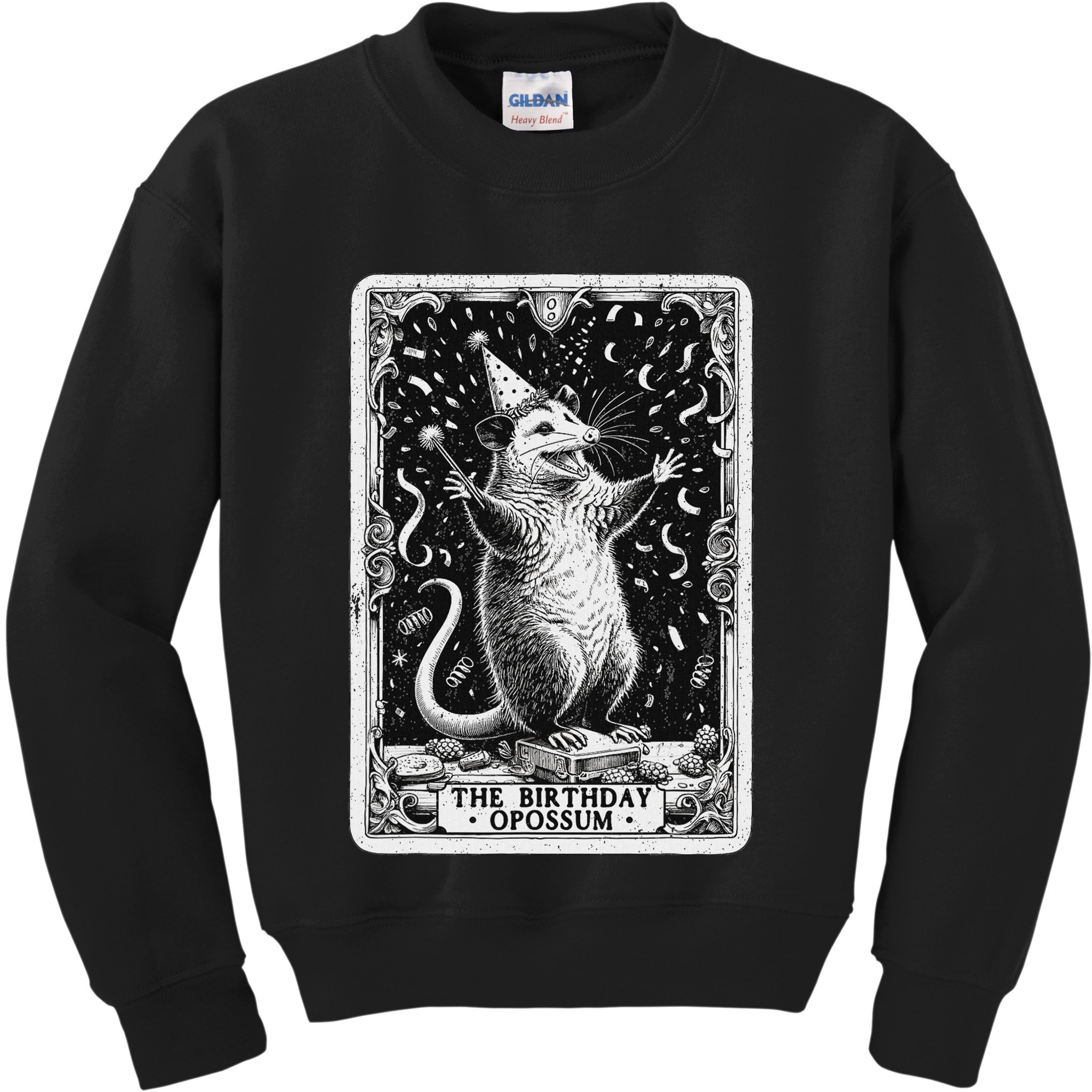 The Birthday Opossum Tarot Card Opossum Kids Sweatshirt