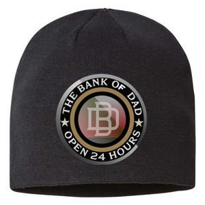 The Bank Of Dad Funny Fathers Day T Sustainable Beanie