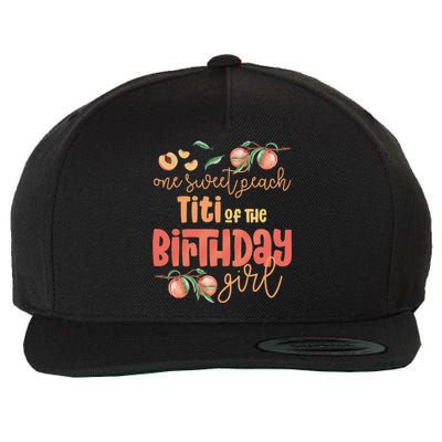 Titi Birthday One Sweet Peach Peachy Birthday Party Wool Snapback Cap