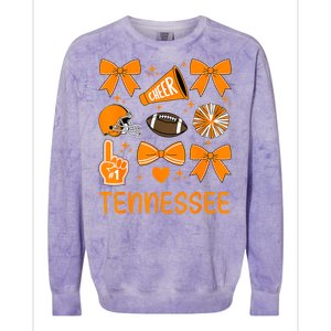 Tennessee Bow Orange For Tn Lovers Colorblast Crewneck Sweatshirt