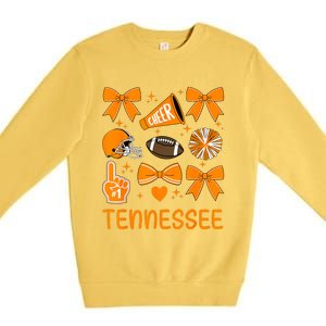 Tennessee Bow Orange For Tn Lovers Premium Crewneck Sweatshirt