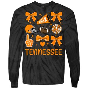 Tennessee Bow Orange For Tn Lovers Tie-Dye Long Sleeve Shirt