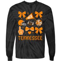 Tennessee Bow Orange For Tn Lovers Tie-Dye Long Sleeve Shirt