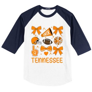 Tennessee Bow Orange For Tn Lovers Baseball Sleeve Shirt