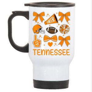 Tennessee Bow Orange For Tn Lovers Stainless Steel Travel Mug