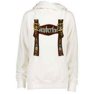 Traditional Bavarian Oktoberfest 24 Lederhosen Beer Drinkin Womens Funnel Neck Pullover Hood