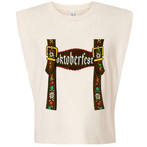 Traditional Bavarian Oktoberfest 24 Lederhosen Beer Drinkin Garment-Dyed Women's Muscle Tee