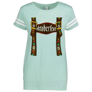 Traditional Bavarian Oktoberfest 24 Lederhosen Beer Drinkin Enza Ladies Jersey Football T-Shirt