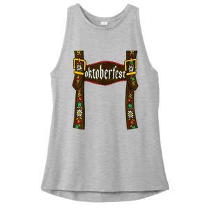 Traditional Bavarian Oktoberfest 24 Lederhosen Beer Drinkin Ladies PosiCharge Tri-Blend Wicking Tank