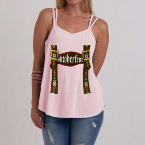 Traditional Bavarian Oktoberfest 24 Lederhosen Beer Drinkin Women's Strappy Tank