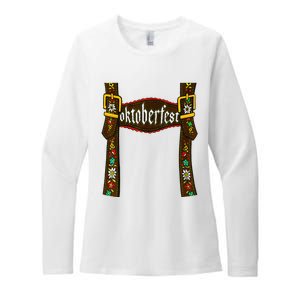 Traditional Bavarian Oktoberfest 24 Lederhosen Beer Drinkin Womens CVC Long Sleeve Shirt