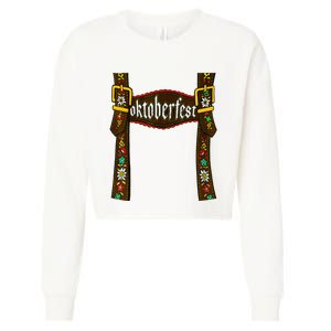 Traditional Bavarian Oktoberfest 24 Lederhosen Beer Drinkin Cropped Pullover Crew