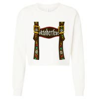 Traditional Bavarian Oktoberfest 24 Lederhosen Beer Drinkin Cropped Pullover Crew