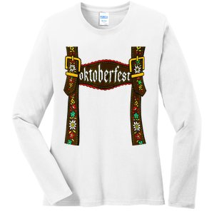 Traditional Bavarian Oktoberfest 24 Lederhosen Beer Drinkin Ladies Long Sleeve Shirt