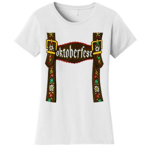 Traditional Bavarian Oktoberfest 24 Lederhosen Beer Drinkin Women's T-Shirt