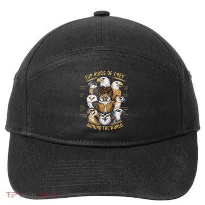 Top Birds Of Prey Educational Top World Predatory Birds 7-Panel Snapback Hat