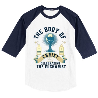 The Body Of Christ Celebrating The Eucharist Baseball Sleeve Shirt