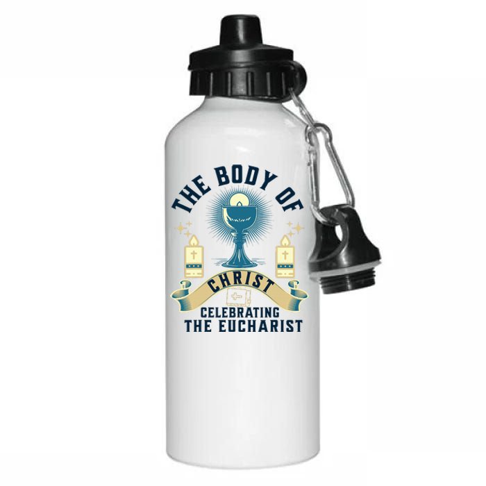 The Body Of Christ Celebrating The Eucharist Aluminum Water Bottle