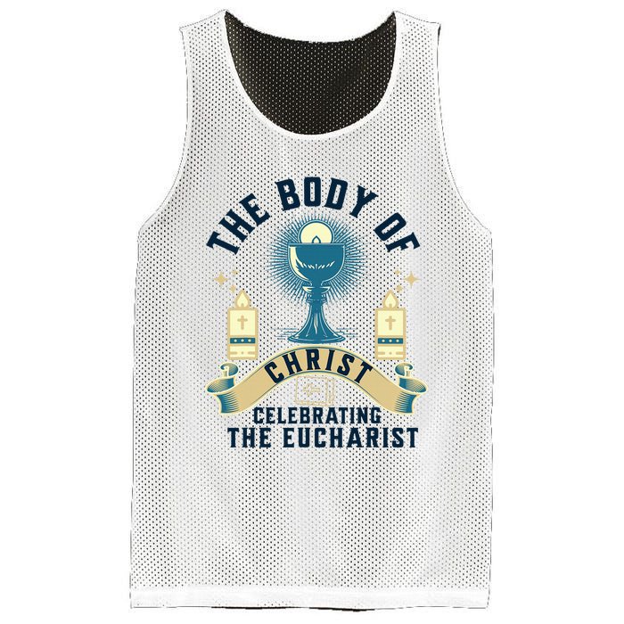 The Body Of Christ Celebrating The Eucharist Mesh Reversible Basketball Jersey Tank