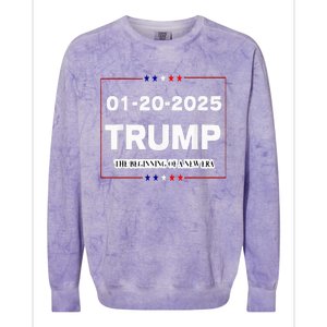 Trump Beginning Of New Era January 20 2025 Inauguration Day Colorblast Crewneck Sweatshirt