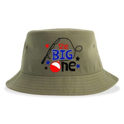 The Big One Fishing Lover 1st Birthday Gift For Sustainable Bucket Hat