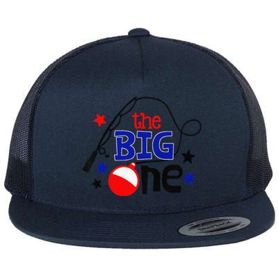 The Big One Fishing Lover 1st Birthday Gift For Flat Bill Trucker Hat