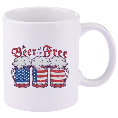 The Beer Of The Free 11oz C Handle Ceramic Mug
