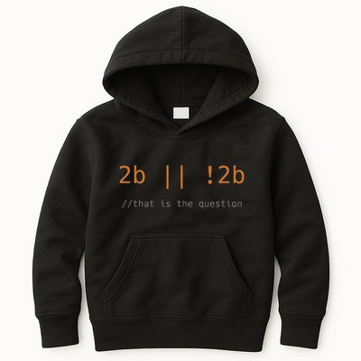 To Be Or Not Code Funny Programming Coding It Gift Black Kids Hoodie