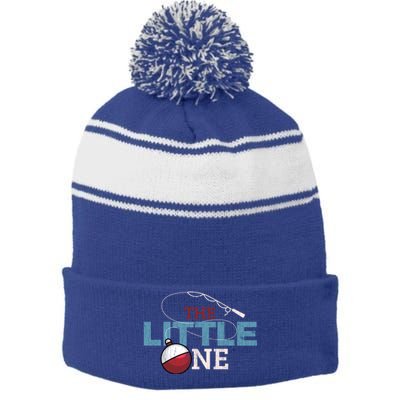 The Big One Fishing Family Part 2 Funny Graphic Funny Gift Stripe Pom Pom Beanie