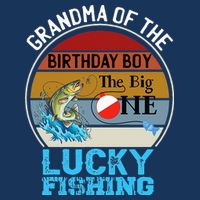 The Big One Birthday Theme Fishing Grandma Of Birthday Bucket Hat