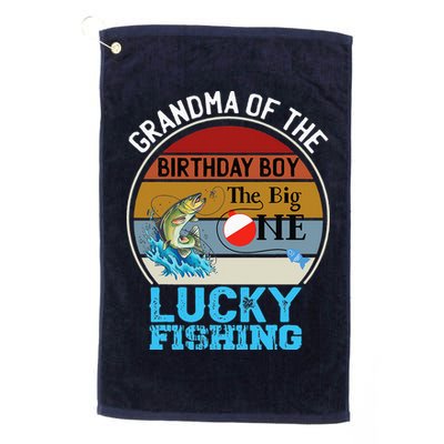 The Big One Birthday Theme Fishing Grandma Of Birthday Golf Towel