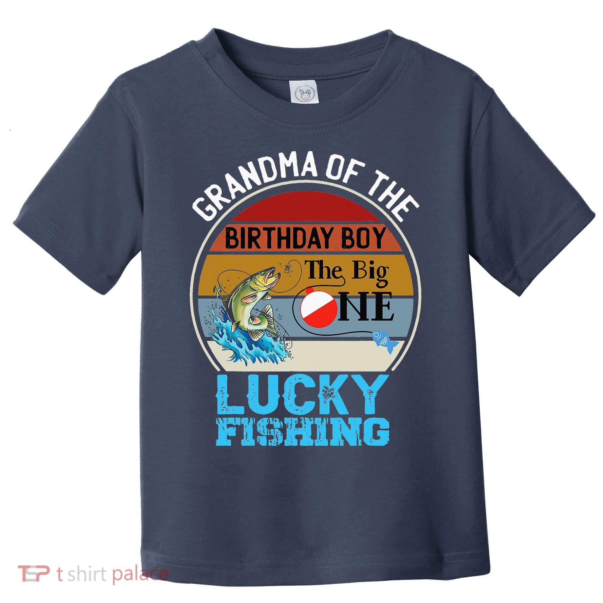 The Big One Birthday Theme Fishing Grandma Of Birthday Toddler T-Shirt