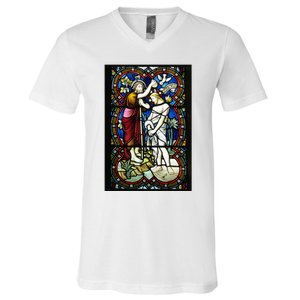 The Baptism Of Jesus Christ V-Neck T-Shirt