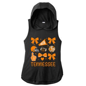 Tennessee Bow Orange For Tn Lovers Ladies PosiCharge Tri-Blend Wicking Draft Hoodie Tank