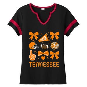 Tennessee Bow Orange For Tn Lovers Ladies Halftime Notch Neck Tee