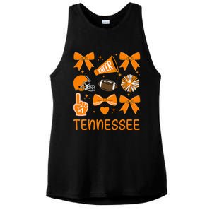 Tennessee Bow Orange For Tn Lovers Ladies PosiCharge Tri-Blend Wicking Tank