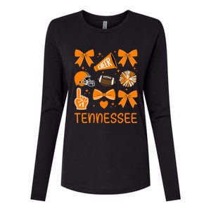 Tennessee Bow Orange For Tn Lovers Womens Cotton Relaxed Long Sleeve T-Shirt