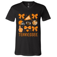 Tennessee Bow Orange For Tn Lovers V-Neck T-Shirt