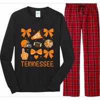 Tennessee Bow Orange For Tn Lovers Long Sleeve Pajama Set