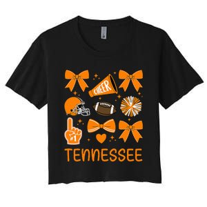 Tennessee Bow Orange For Tn Lovers Women's Crop Top Tee