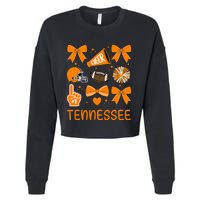 Tennessee Bow Orange For Tn Lovers Cropped Pullover Crew