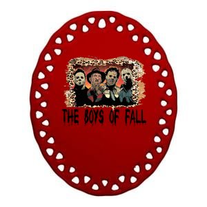 The Boys Of Fall Ceramic Oval Ornament