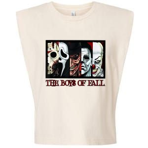 The Boyss Of Fall Horror Films Halloween Garment-Dyed Women's Muscle Tee