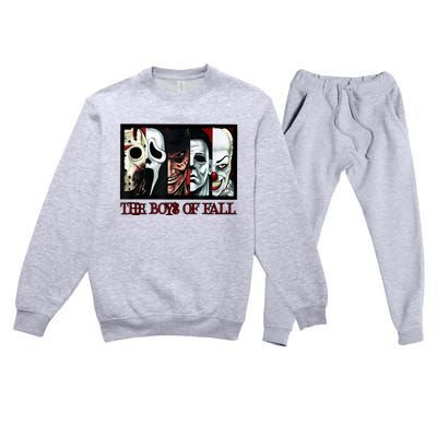 The Boyss Of Fall Horror Films Halloween Premium Crewneck Sweatsuit Set