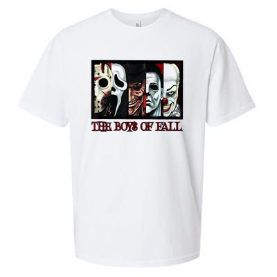 The Boyss Of Fall Horror Films Halloween Sueded Cloud Jersey T-Shirt