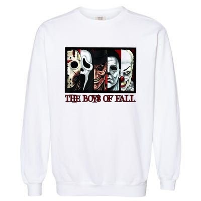 The Boyss Of Fall Horror Films Halloween Garment-Dyed Sweatshirt