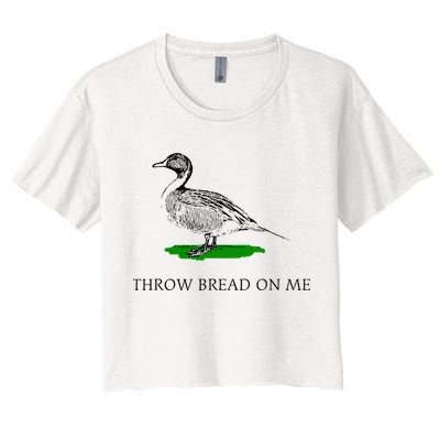Throw Bread On Me Funny Duck Apparel Crop Top