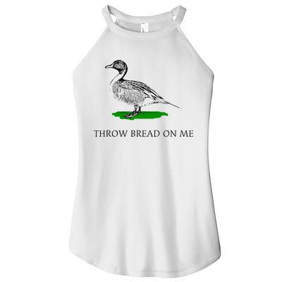 Throw Bread On Me Funny Duck Apparel Women's Perfect Tri Rocker Tank