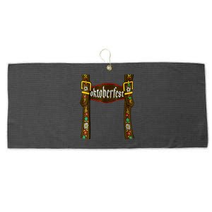 Traditional Bavarian Oktoberfest 24 Lederhosen Beer Drinkin Large Microfiber Waffle Golf Towel